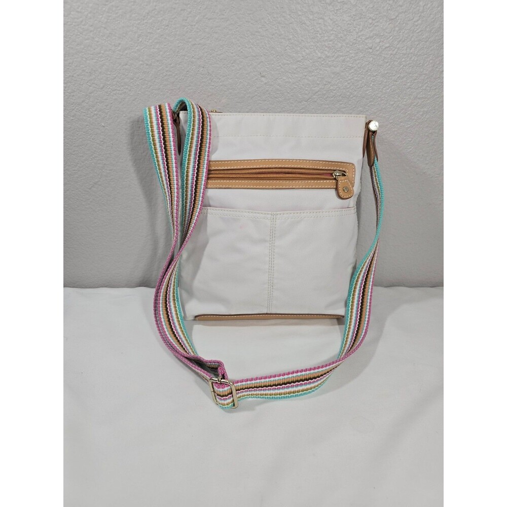 Liz Claiborne Purse Women's Shoulder Crossbody White Adjustable Strap Bag Boho